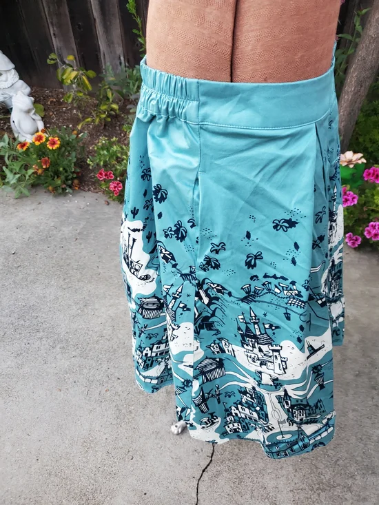 Disney Teal 70th Scenic Print Circle Skirt - Picture 7 of 9
